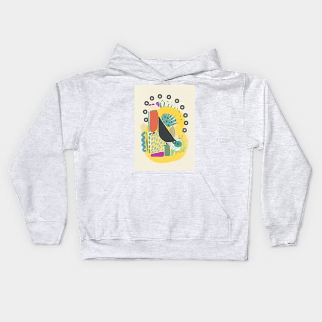 Abstract art number 100 Kids Hoodie by Kamaloca